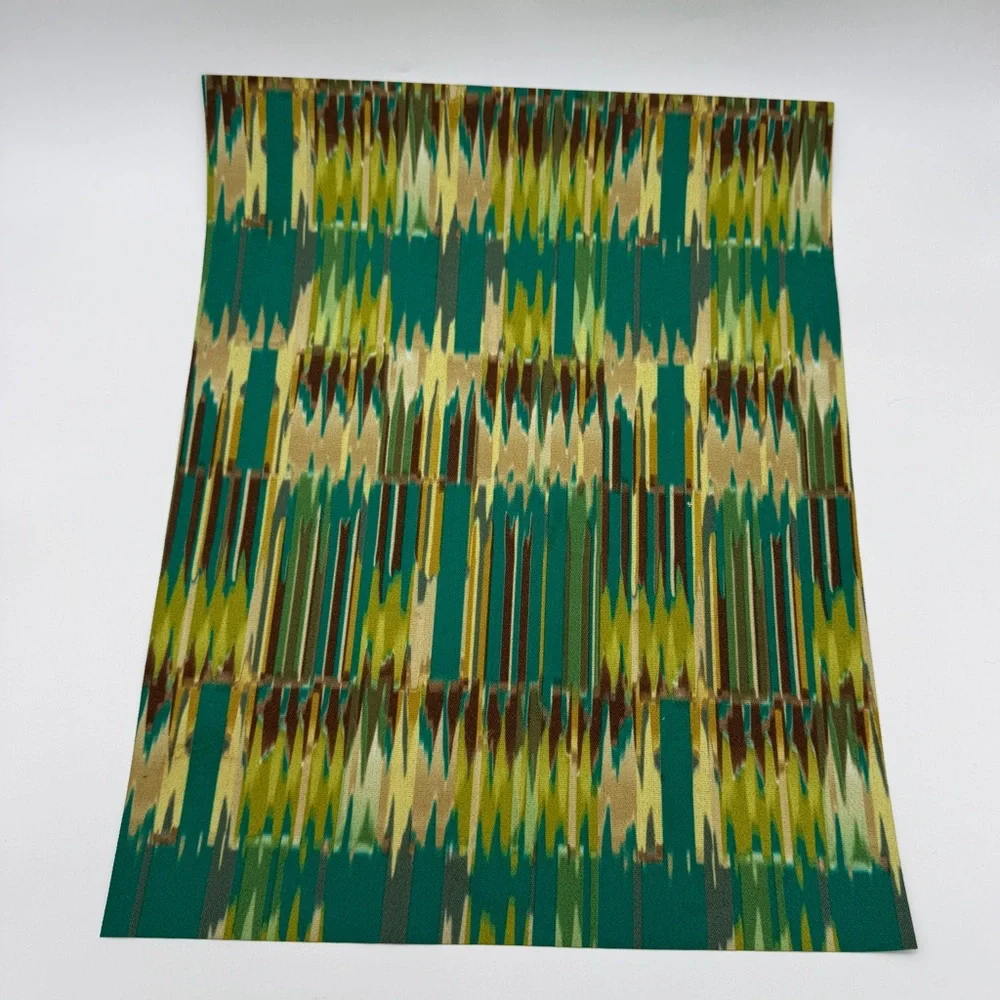 Crate & Barrel Green Abstract (24” X 18”) Placemats Set Of 6 USA Kitchen Dining